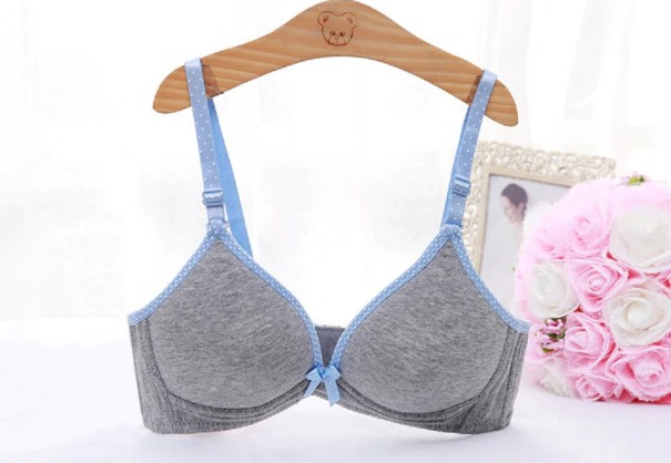 Push-up-BH mit Punkten grau 70A