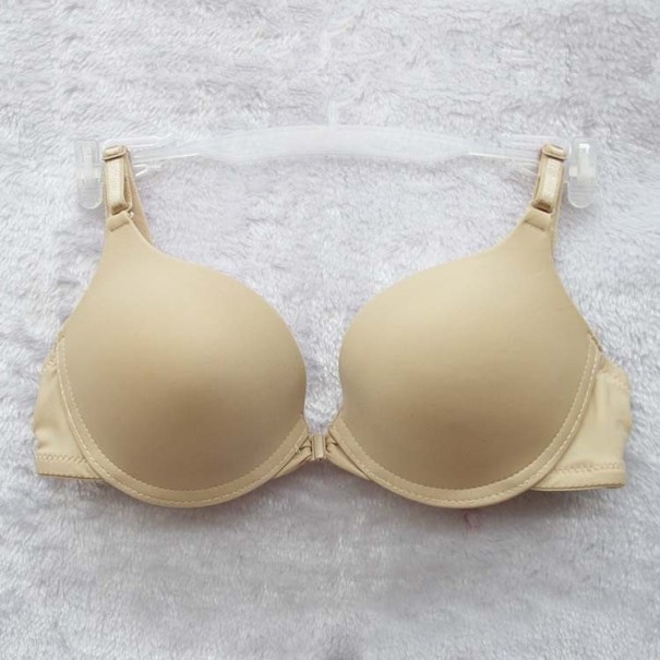 Push-up-BH mit Vorderverschluss beige 70A