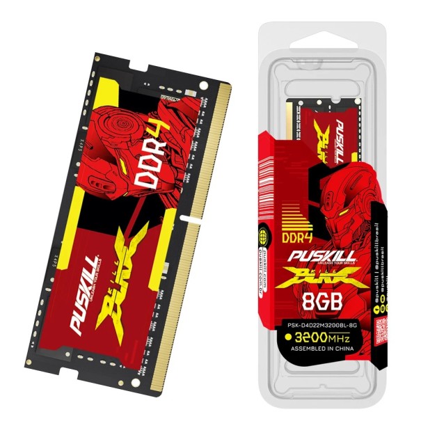 PUSKILL RAM Geheugen 8GB 3200MHz SoDIMM DDR4 Geheugenmodule voor Laptops Snelle Stabiele Prestaties Upgrade Multitasking 1