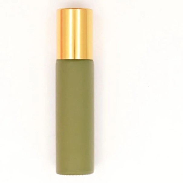 Pusty roll-on flakon 5 ml 6,4 × 2 cm szklana butelka z stalowym rollerem na perfumy olej lub serum do podróży zielony