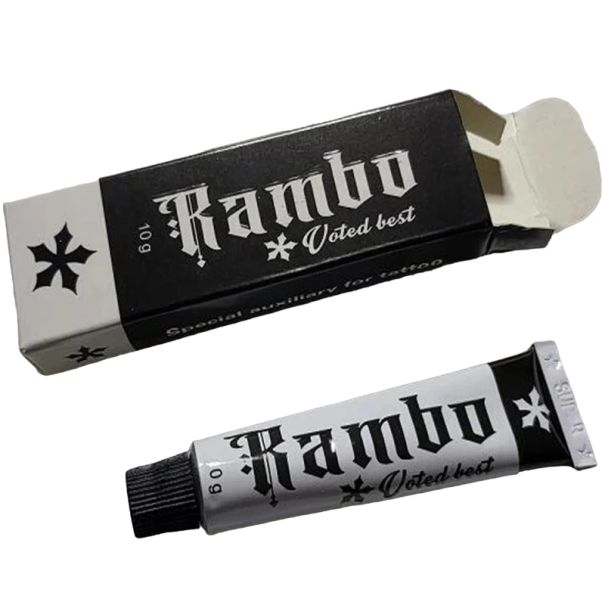 Puuduttava 75 % Rambo-tatuointivoide 10 g Paikallispuuduttava 75 % puuduttava voide ennen tatuointia 10 g 1