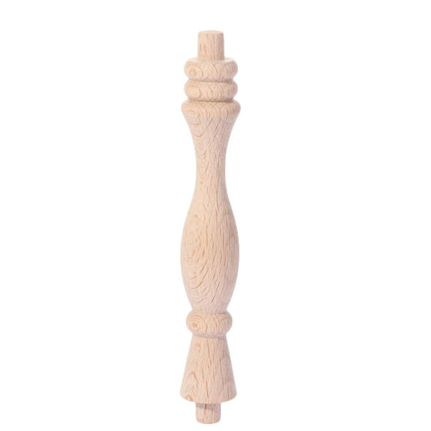 Puun jalka huonekaluille sorvattu koristeprofiili 13,5 cm massiivipuuta luonnollinen vaalea jalka komodille pöydälle kaapille 1