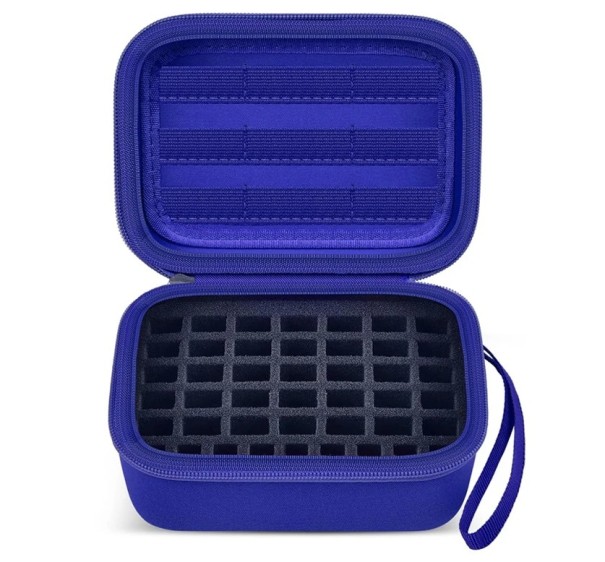 Puzdro na USB flash disky a SD karty Neutrálne farby Prenosný organizér s priehradkami pre digitálne médiá Ochranné puzdro na cesty aj do kancelárie modrá