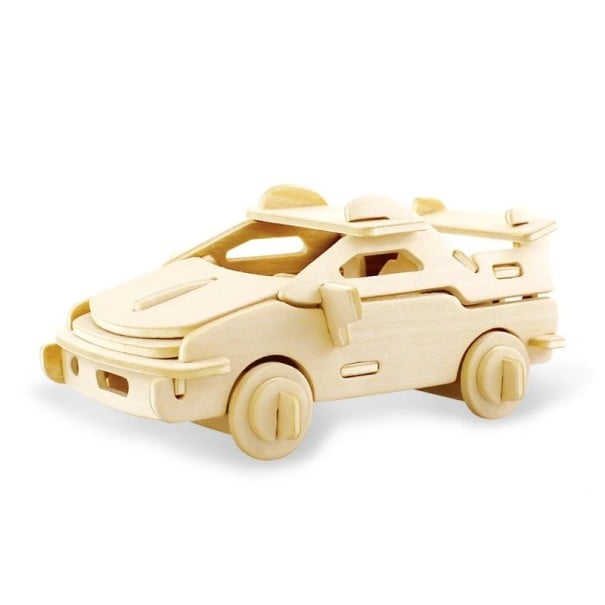Puzzle 3D din lemn Auto Sklăci din lemn Jucărie creativă pentru copii și adulți Model decorativ de mașină pentru interior 1
