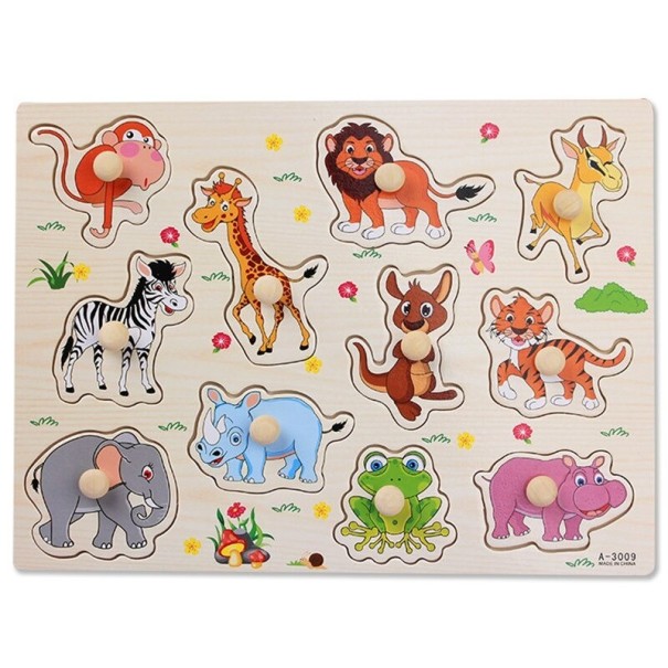 Puzzle à encastrement pour enfants animaux Z344 1