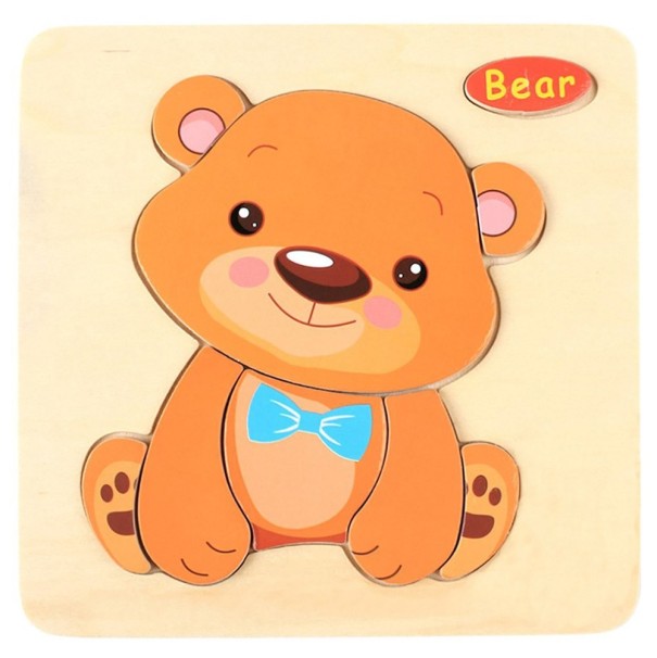 Puzzle de madera para niños - Animales oso