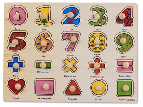 Puzzle en bois à encastrer - bases du comptage 1