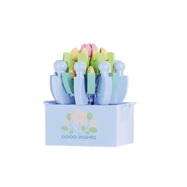 Puzzle Fiore 4,9 x 4 x 6 cm Cactus Blu in Vaso Micro Mattoncini 163 pz Decorazione Creativa per Camere di Ragazze e Ragazzi e Adulti 1