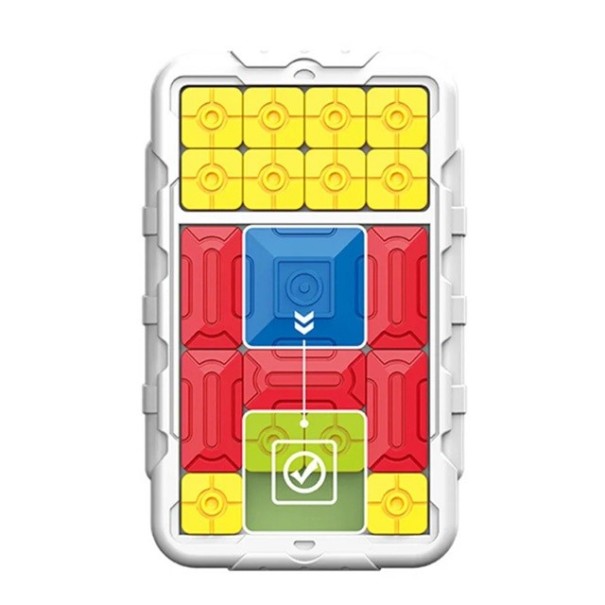 Puzzle interactiv cu glisare 19,6 x 12,1 cm Joc logic pentru copii și adulți din plastic alb