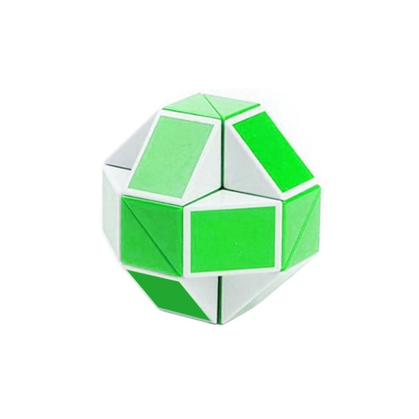 Puzzle pieghevole a forma di serpente verde