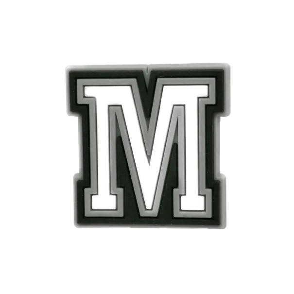 PVC-avaimenperä Crocs-kengille M-kirjain Alkuperäinen kenkäkoriste Värikäs lisäosa pehmeästä PVC:stä Vedenkestävä materiaali 1