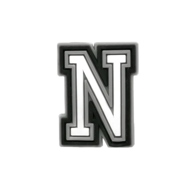 PVC Charm for Crocs Shoes Letter N Decorative Footwear Accessory Personalised Addition for Children's and Adults' Shoes Durable Rubber Material 1