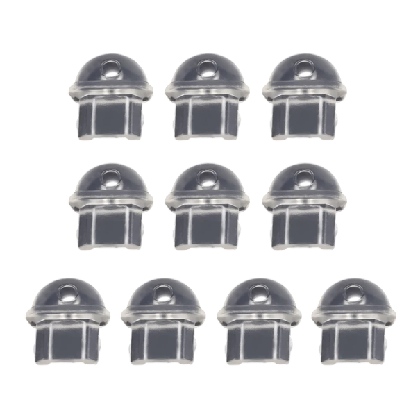 PVC Staubschutzstecker für Android 1,0 x 0,9 cm 10 Stück Transparente Schutzhülle Ladeanschluss Handystecker Anhänger Zubehör 1