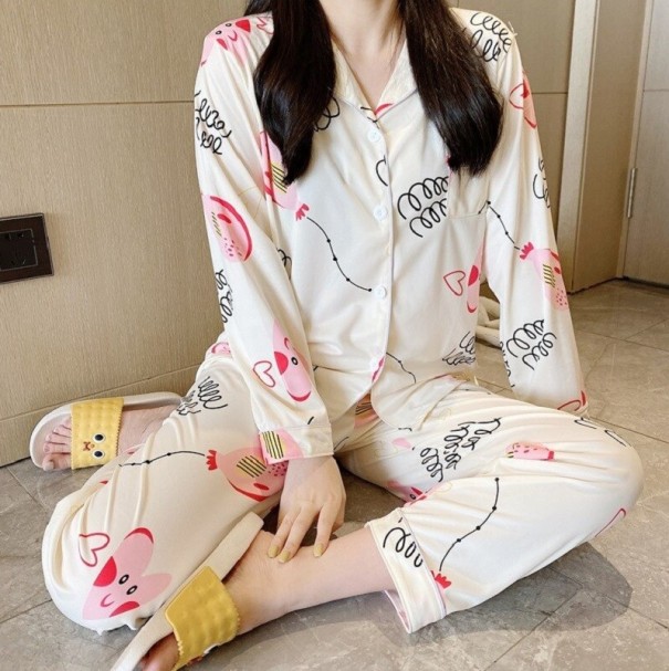 Pyjama Femme P2938 jaune clair L