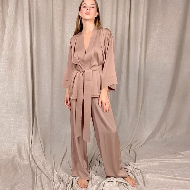 Pyjamas för kvinnor P2596 beige S