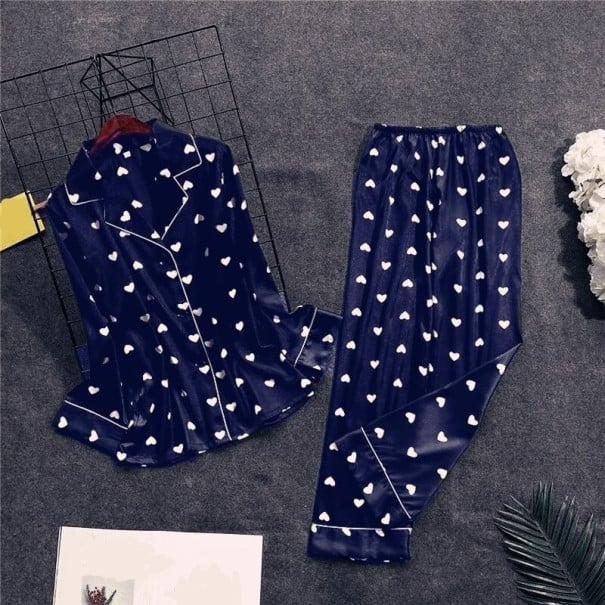 Pyjamas för kvinnor P2630 mörkblå L