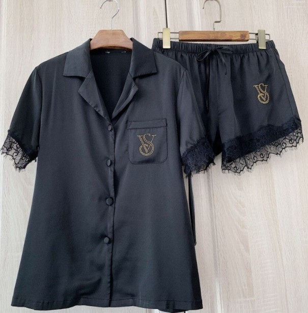 Pyjamas för kvinnor P2644 svart L