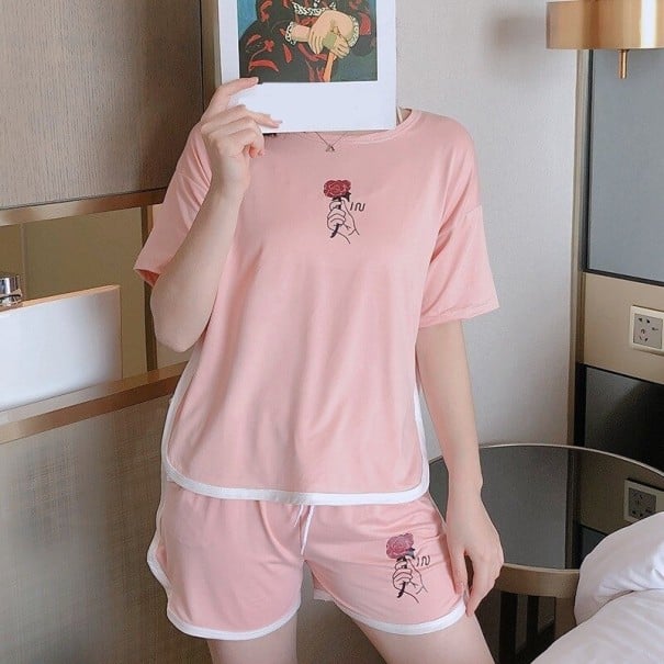 Pyjamas för kvinnor P2654 rosa L