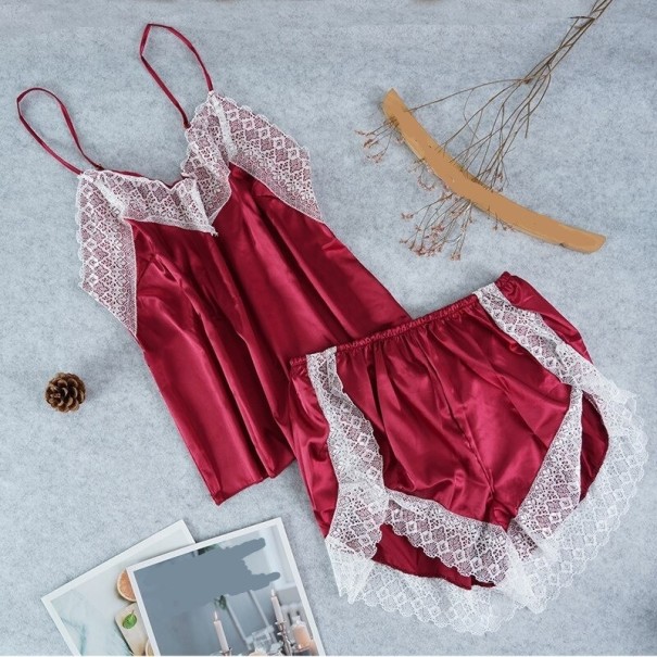 Pyjamas för kvinnor P2699 röd S