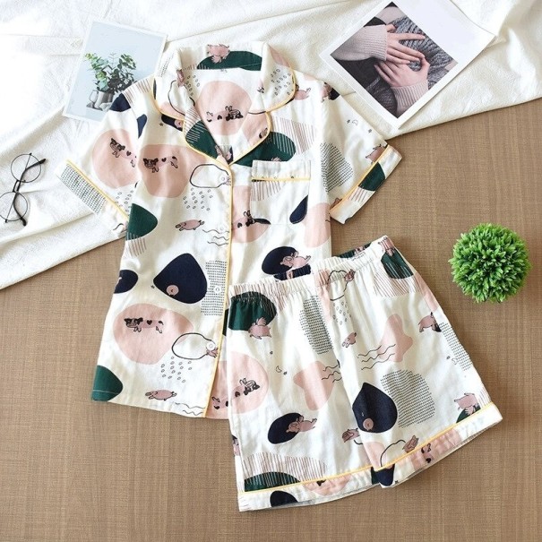 Pyjamas för kvinnor P2729 gul L