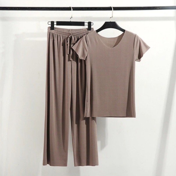 Pyjamas för kvinnor P2779 ljusbrun S