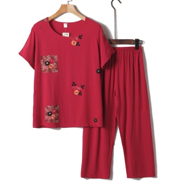 Pyjamas för kvinnor P2846 röd 3XL