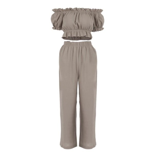 Pyjamas för kvinnor P2854 ljusbrun M