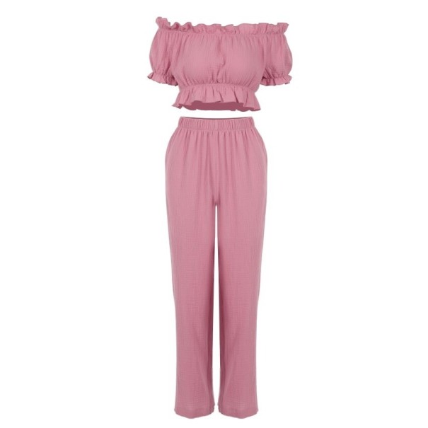 Pyjamas för kvinnor P2854 rosa M