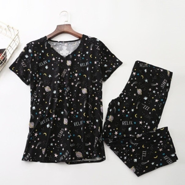 Pyjamas för kvinnor P2887 svart 3XL
