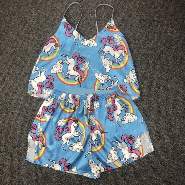 Pyjamas för kvinnor P2951 ljusblå M