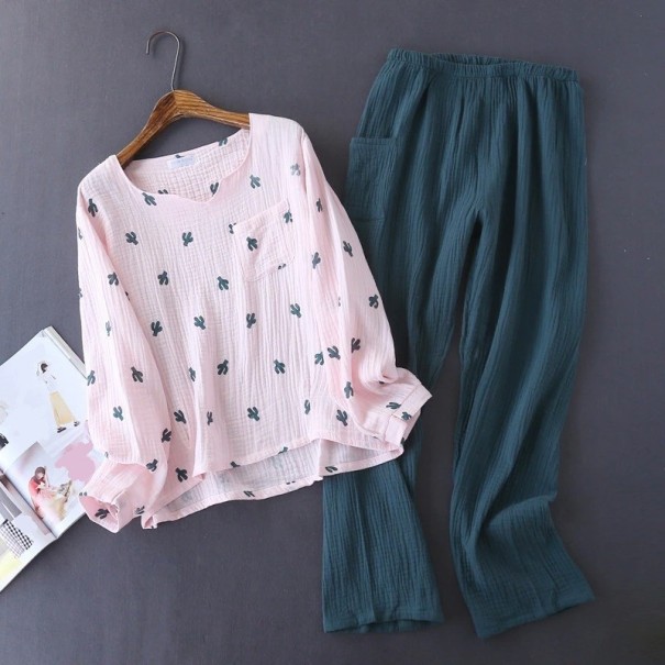 Pyjamas för kvinnor P2959 ljusrosa S