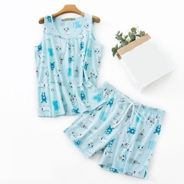Pyjamas för kvinnor P2980 ljusblå XL