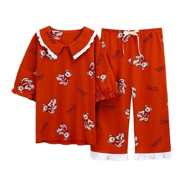 Pyjamas för kvinnor P3055 röd L