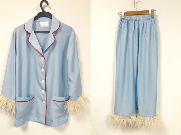 Pyjamas för kvinnor P3134 ljusblå XS