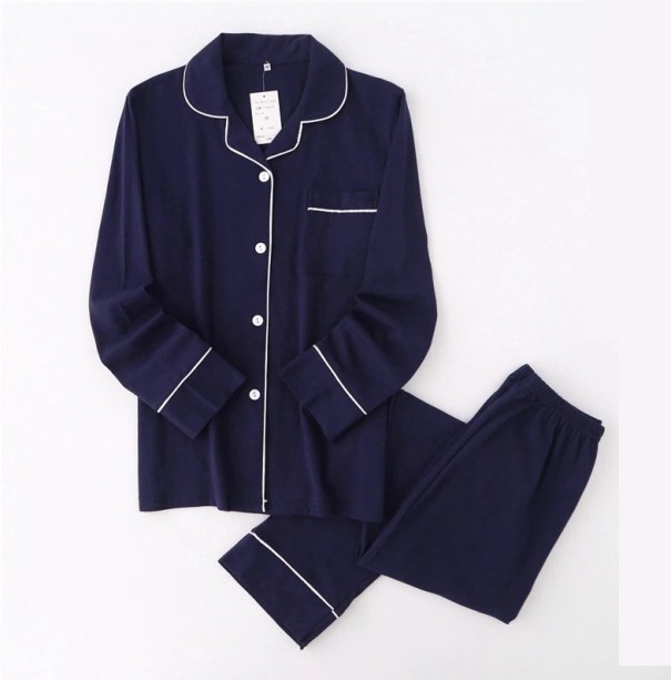 Pyjamas för män T2417 ljusblå L