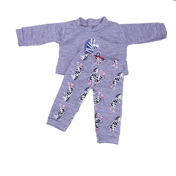 Pyjamas til dukker A1 grå