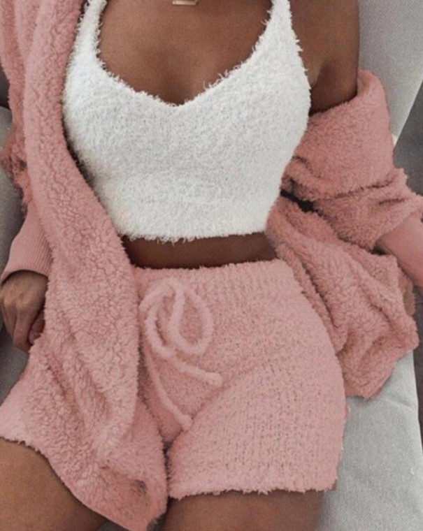 Pyjamaset voor dames P2725 roze XS