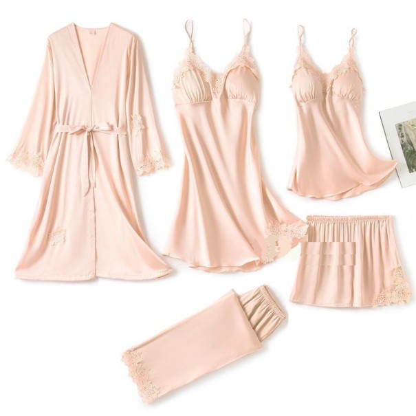 Pyjamasset för kvinnor P2581 aprikosfärgad XL