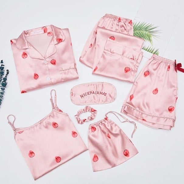 Pyjamasset för kvinnor P2829 rosa S