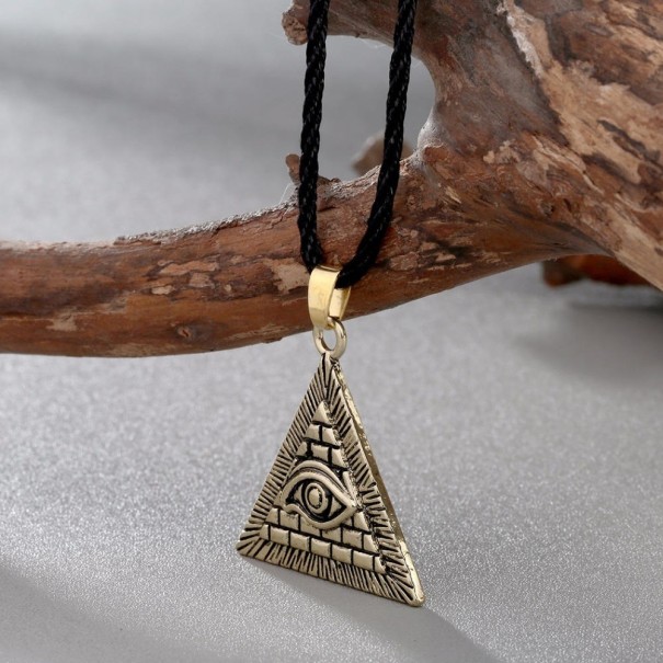 Pyramidenhalskette für Herren golden