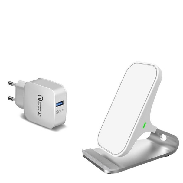 Qi 15W draadloze oplader met standaard K820 wit 2