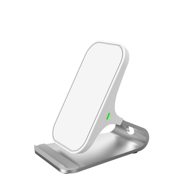 Qi 15W trådløs oplader med stativ K820 hvid 1