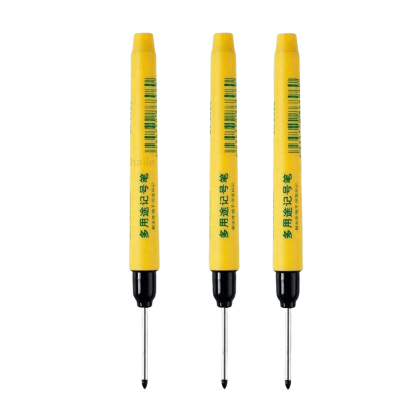 Quick-Drying Marker with Long Tip 3 pcs black