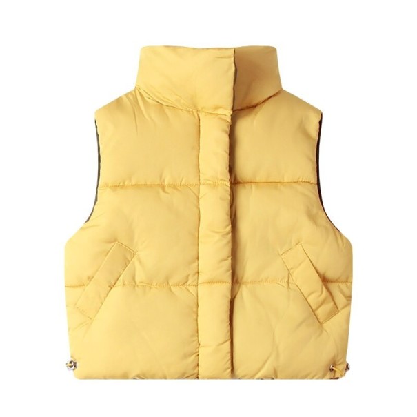Quiltad barnväst L1827 gul 3