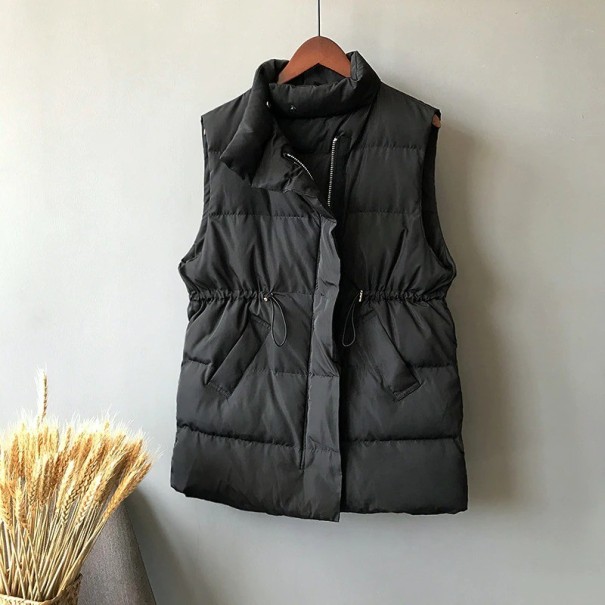 Quiltad damväst P1408 svart XL