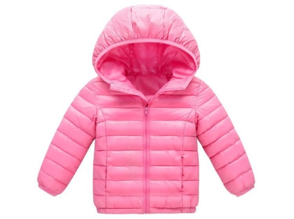 Quiltad flickjacka J3039 rosa 3