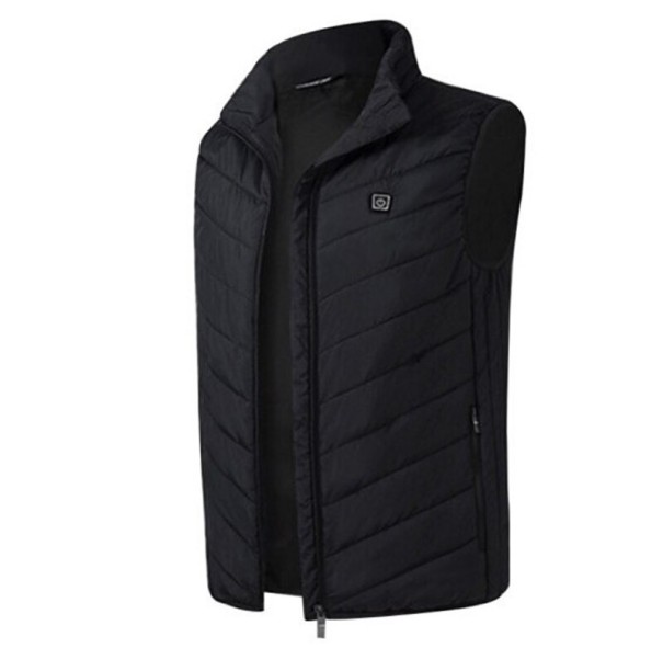 Quiltad herrväst F1124 svart XS