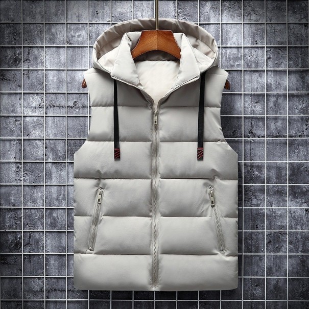 Quiltad herrväst F1165 beige XS