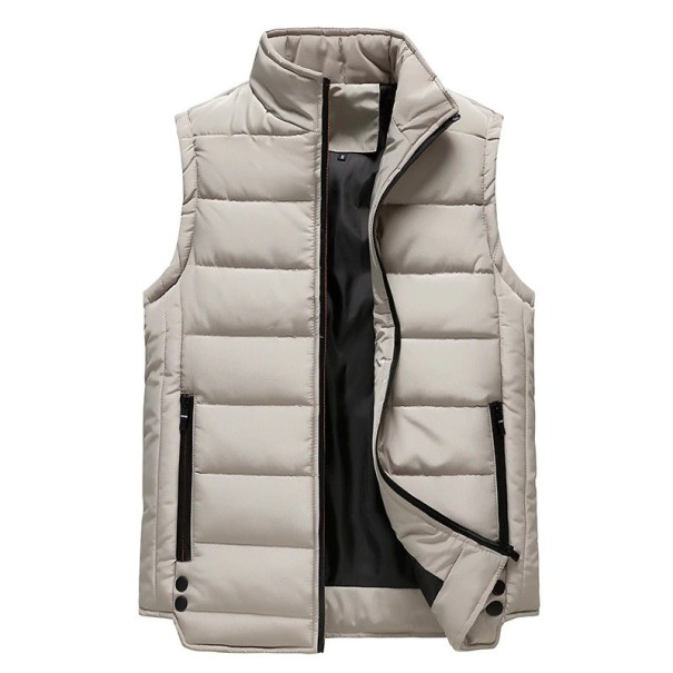 Quiltad herrväst F1277 khaki XL