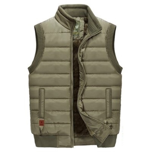 Quiltad herrväst S120 khaki M